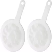 2 vnt. plastikinis virtuvinis koštuvas smulkiu tinkleliu 100/200/400 tinklelio filtras su rankena ir kabliuku maisto filtras sėkloms, uogienei, miltams, jogurtui, sojų pieno aparatui 24 x 15 cm (400 tinklelių)