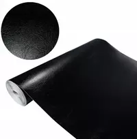 Dekoratyvinė lipni plėvelė juoda oda baldams sienoms spintelėms 90cm