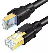 Cat8 Ethernet kabelis 40Gbps, 2000 Mhz, juodas, 0.5 m (2 vnt.)