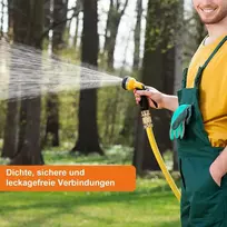 Žarnos jungtys sodui: 3/4" čiaupo adapteris ir 1/2" žarnos mova (2 vnt.)