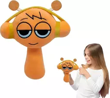 Fyzsjwl Sprunki minkštas žaislas, 20 cm Sprunki pliušinis žaislas, Sprunki figūrėlės, Sprunki kimštinis žaislas lėlė, Sprunki Wenda figūrėlės, dovanos berniukams, mergaitėms (oranžinis)