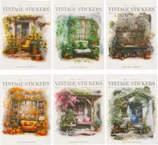 60 vienetų lipdukų rinkinys albumams, priedai albumams, saulėgrąžų moliūgų tematikos lipdukai albumams, sodo estetikos lipdukai, albumų rinkinys, nuotraukų albumams, albumų kūrimui, žurnalams