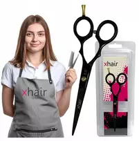 Titania Xhair juodos kirpimo žirklės 5.5 plaukų galiukų slydimo kirpimui