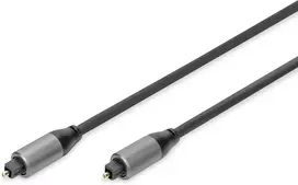 Digitus optinis audio kabelis - Toslink į Toslink - Spdif - šviesolaidinis kabelis - 3 m - juodas - stereosistemoms, namų kinui, soundbar'ui, kompiuteriui, Ps4, XBOX