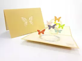 Grandgift 3d atvirukas su drugeliais gimtadieniui, močiutės dienai, motinos dienai, moters dienai