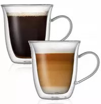 Terminės stiklinės Latte kavai, 2 vnt rinkinys, 250 ml
