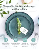 Pure Living Ibiza akmens masės serviravimo lėkštė, aukštos kokybės Viduržemio jūros regiono serviravimo lėkštė, didelė, galima plauti indaplovėje ir naudoti mikrobangų krosnelėje, atspari įbrėžimams, ovali serviravimo lėkštė, didelė, petrol spalvos indai
