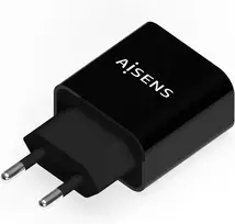 Aisens - A110-0538 - Usb-c Pd įkroviklis, 20w, 5v/3a, 9v/2.2a, 12v/1.66a, juodas