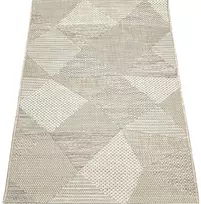 Lauko/vidaus kilimas, tinkantis terasoms ir balkonams Prisma 60x110, smėlio spalvos