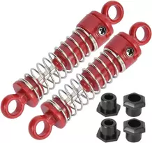 2 metalinių amortizatorių rinkinys, rc amortizatorių keitimo dalys su dangteliais, suderinamos su hs 18301 18302 18311 18312 1/18 rc automobiliu