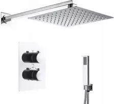Dušo maišytuvas su termostatu ir 40 cm lietaus dušu | chromo serija