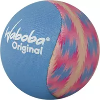 Waboba Original vandenyje atšokantis kamuolys, vandeniui atsparus paplūdimio žaislas, žaidimai baseine vaikams ir suaugusiems, pramogos lauke, mėlynas geometrinis (5,6 cm)