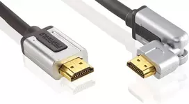 Profigold 1m pasukamas didelės spartos hdmi kabelis su 99,996% ofc variu ir 24k kietojo aukso jungtimis
