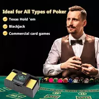 Elektrinis kortų maišytuvas, Mxtimwan kortų maišytuvas 1-2 kaladėms, automatinis kortų maišytuvas Omaha, Baccarat, Blackjack, Poker, Texas Hold Em, veikia su baterijomis