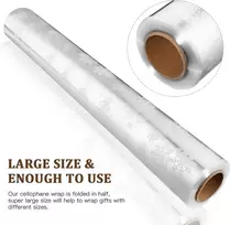 Celofano plėvelė su snaigėmis 3000x86 cm, 3 mil
