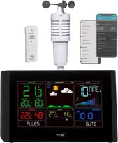Tfa Dostmann Breeze Wifi meteorologijos stotis, 35.8001.01, įskaitant vėjo matuoklį, profesionali orų prognozė, nemokama View programėlė, barometras, reguliuojami aliarmai, rasos taškas, juoda, (i) 229 x (p) 27 (83) x (a)