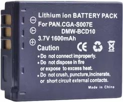 Akumuliatorius Baterija cga-s007e panasonic cgr-s007e dmw-bcd10e tz50 1600mah