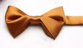 Laikrodis Vyriška atlasinė peteliškė, elegantiška, tinkanti prie kostiumo, auksinė, medaus spalvos, vienspalvė