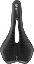 Selle Italia A3 Gel Flow dviračio balnelis patogus su geliu, anatomine išpjova, atsparus vandeniui ir tinkamas visų tipų dviračiams - juodas