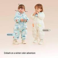 2024 Baby Down Jumpsuit Winter Onesie: Infant Outdoor Crawling Wear 90 cm white