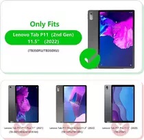 Rostsant dėklas, skirtas Lenovo Tab P11 2-os kartos 11.5 colių planšetiniam kompiuteriui, pagamintas iš Pu odos, piniginės tipo, su magnetiniu stovu, apsauginis dėklas, skirtas Lenovo P11 Gen 2 2023 11.5 colių Tb350fu / Tb350xu - tamsiai mėlynas