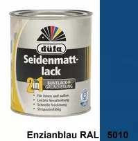 Düfa akrilinis lakas-gruntas 2in1 Dažai medienai metalui Pvc 0,75 l Ral 5010