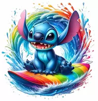 Termo aplikacija/lipdukas ant drabužių Lilo ir Stitch Stich 5cm #n2