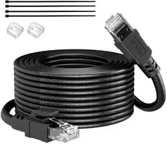 Cat 6 Lan kabelis 30m lauko, atsparus Uv ir vandeniui, 10gbps