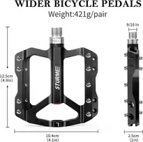 Sturme dviračio pedalai su 3 sandariais guoliais Cnc aliumininiai Mtb 9/16 colio neslystantys apsaugoti nuo dulkių skirti kalnų dviračiui/plento Dviračiui/e-dviračiui/bmx/miesto dviračiui