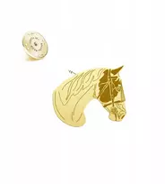 Auksu dengta sagė "american Paint Horse" iš sidabro 925
