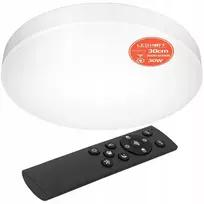 Ledhoff Led lubinis šviestuvas su nuotoliniu valdymu, pritemdomas, 30 cm, mažas, baltas, apvalus