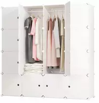 Modulinė spinta drabužių spinta spintelė lentyna balta sulankstoma talpi xl spinta