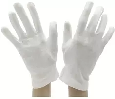Jyc Creative 6 poros universalios pirštinės medvilninės pirštinės ergonomiškos pirštinės namams, sodui, vairavimui, aptarnavimo darbams (26 cm, 6 vnt., baltos)