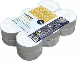 Horeca Maxi Arbatinės Žvakės Baltos, 12 vnt., 10 val. degimo laikas
