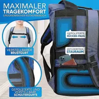 Invilus ® - rolltop kuprinė vyrams ir moterims, pagaminta iš perdirbtų plastikinių butelių | paprasta kuprinė | kuprinė nešiojamam kompiuteriui | kuprinės moterims | dienos kuprinė moterims | kuprinė į mokyklą | pasirinkite spalvą dabar