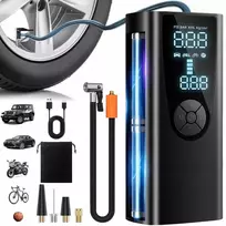 Automobilinis dviračių nešiojamas kompresorius su Power Bank ir Led