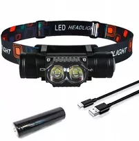 Premium! Maxvision M25s 1200lm Led galvos žibintas 2*t6 Led + aku 18650