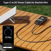 Edup Starlink Mini Usb C į Dc maitinimo kabelis, Pd100w įvesties Usb Type C į Dc Barrel Plug kabelis, skirtas Starlink Mini, vandeniui atsparus kabelis 18awg, Starlink kabelis suderinamas su 65w+ Pd maitinimo šaltiniu (10m)