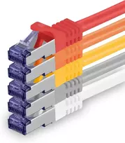 1attack.de Cat.7 tinklo kabelis, Cat7 Poe+ ethernet kabelis, tinklo / interneto / Dsl / modemo / maršrutizatoriaus / hub patch kabelis, Lan kabelis, neapdorotas kabelis, 10Gb/s (sftp Pimf), rinkinys: patch kabelis su Rj 45 jungtimi, Cat.6a