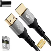 Mygatti 2 metrų 8k Hdmi 2.1 sertifikuotas kabelis (2 vnt. pakuotė), Ultra Hd 48gbps didelis greitis, 4k @ 120hz/8k @ 60hz, Earc, Hdcp 2.2 ir 2.3, Uhd Hdr 10+, suderinamas su 8k žaidimais, televizoriumi, „blu-ray“ grotuvu, projektoriumi