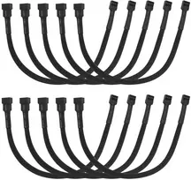 Lanminglel pwm 4 kontaktų ventiliatoriaus ilgiklis, 30 cm pc ventiliatoriaus ilgiklis, nuo vyriško iki moteriško 4 kontaktų pwm ventiliatoriaus kabelis, skirtas pwm ventiliatorių kompiuterių atx korpusams, 10 vnt.