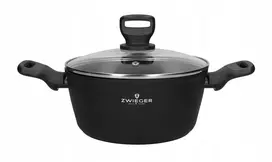 Zwieger forte puodas su dangčiu, aliumininis, non-stick, indukcinis, dujinis, 24 cm, 4,5 l