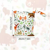 2 vnt. sauskelnių maišelių, 20 x 25 cm daugkartinio naudojimo šlapio maišelio darželiui, šlapio maišelio darželiui, šlapio maišelio darželiui baseinui, kelionėms, sporto salei