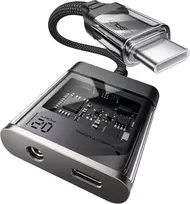 Jsaux Usb C į 3.5 mm ausinių ir įkroviklio adapteris, 2 viename Type C į Aux audio lizdas su Pd 60w Hi-res 16-bit/48khz Dongle ausinėms, suderinamas su Galaxy S24/23 Ultra Pixel 8 Ipad Pro Air