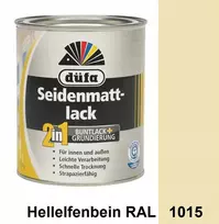 Düfa akrilinis lakas-gruntas 2in1 dažai medienai metalui Pvc 0,75 l Ral 1015