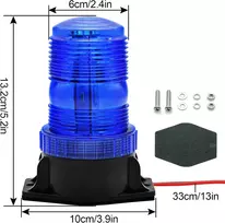Dinfu mėlyna įspėjamoji lemputė automobiliui mėlyna 10-110 V Led krautuvo lemputė mėlyna besisukanti lemputė automobiliui sunkvežimiui krautuvui traktoriui automobiliui Utv Suv J-eep