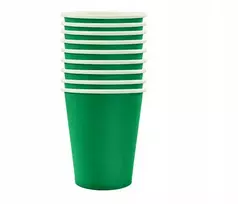 Popieriniai puodeliai Žali gimtadienio vakarėliui 220ml