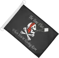Az Flag - pirato vėliava su romu, skirta valtims - 45 x 30 cm - naudojimui lauke - pirato kaukolės vėliava, pagaminta iš poliesterio su plastikiniais žiedais