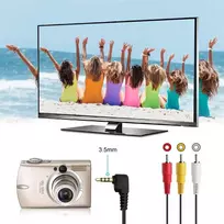1.5 m 3.5 mm lizdas į Rca kištukinį vaizdo kabelį, suderinamas su Sony Tv Tcl Tv