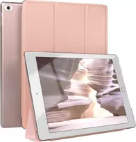 Eazy Case - Apsauginis dėklas, skirtas Ipad 5th / 6th Gen Air 1 & 2, 9,7 colio išmaniajam dėklui, planšetinio kompiuterio dėklas, išmanusis dėklas, atverčiamas dėklas su stovo funkcija, miego režimo funkcija, dėklas iš dirbtinės odos, rožinis